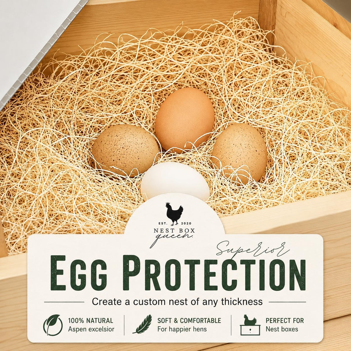 Aspen Nesting Material — Natural Comfort for Your Coop