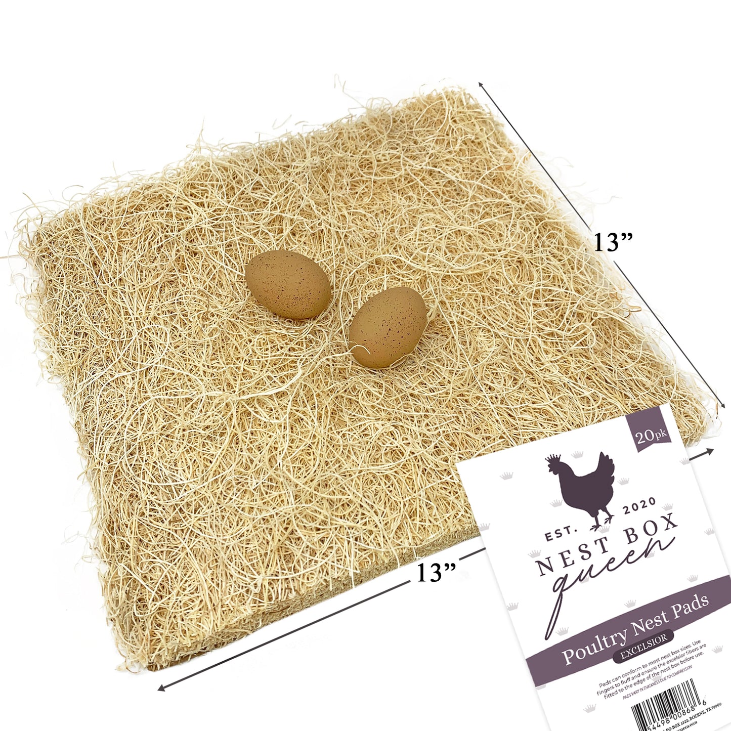 Excelsior Nest Box Pads - 20 Pack