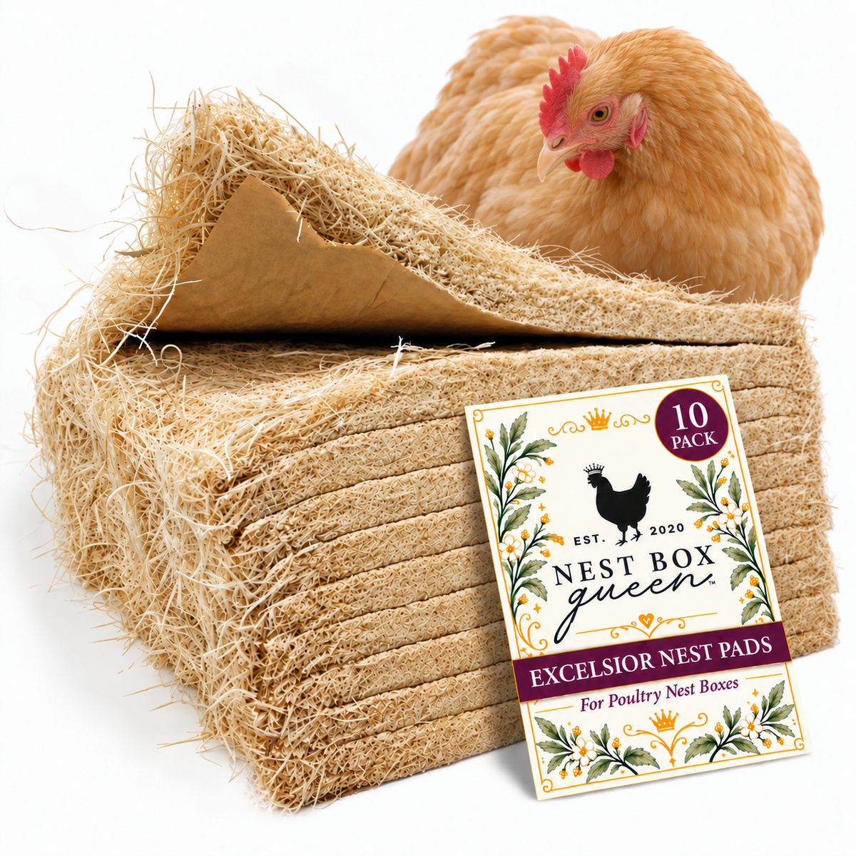 Excelsior Nest Box Pads - 10 Pack