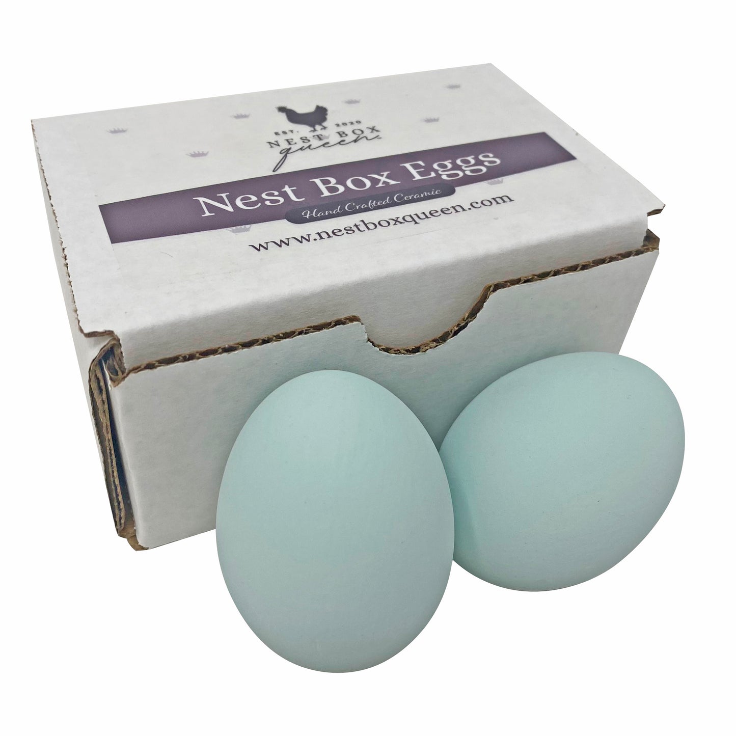 Ceramic Nest Eggs - Blue (2 Pack)