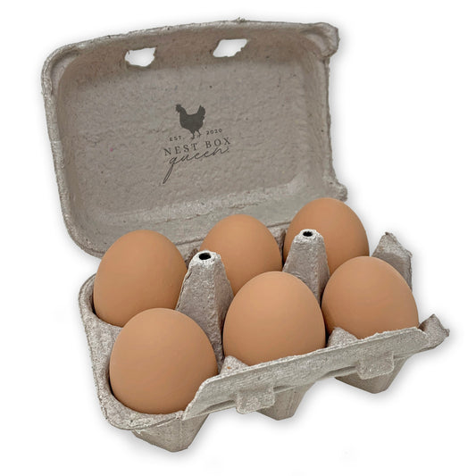 Ceramic Nest Eggs - Brown (6 Pack)