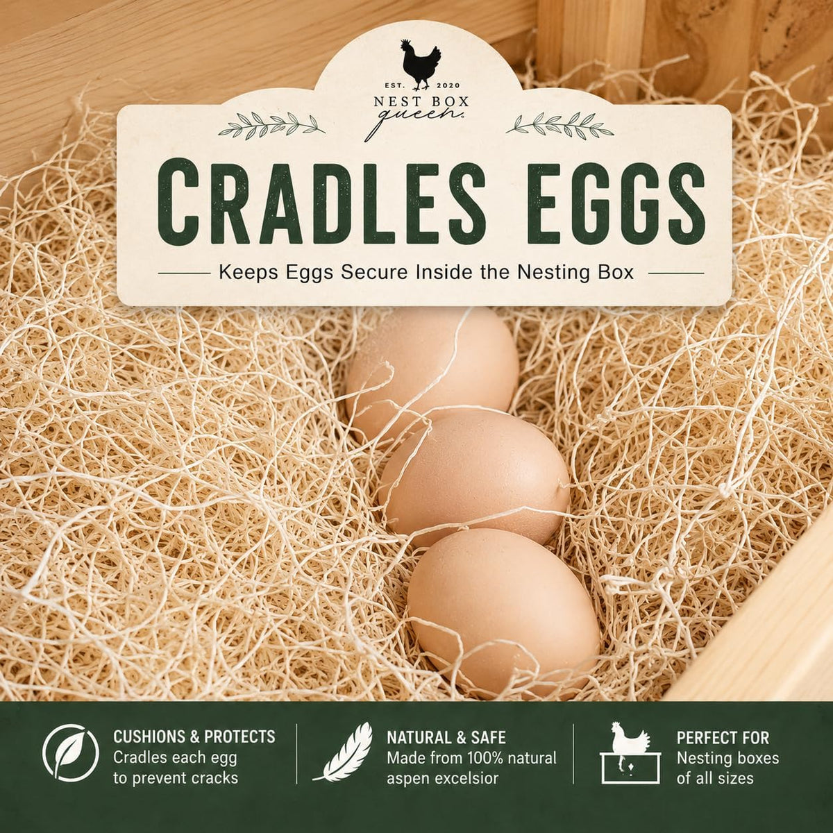 Aspen Nesting Material — Natural Comfort for Your Coop