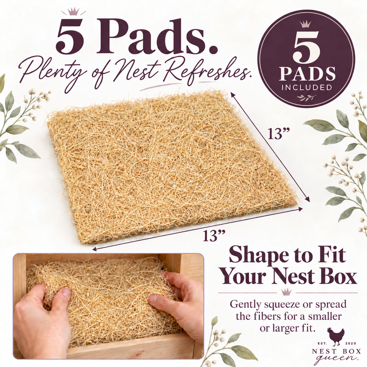 Excelsior Nest Box Pads - 5 Pack