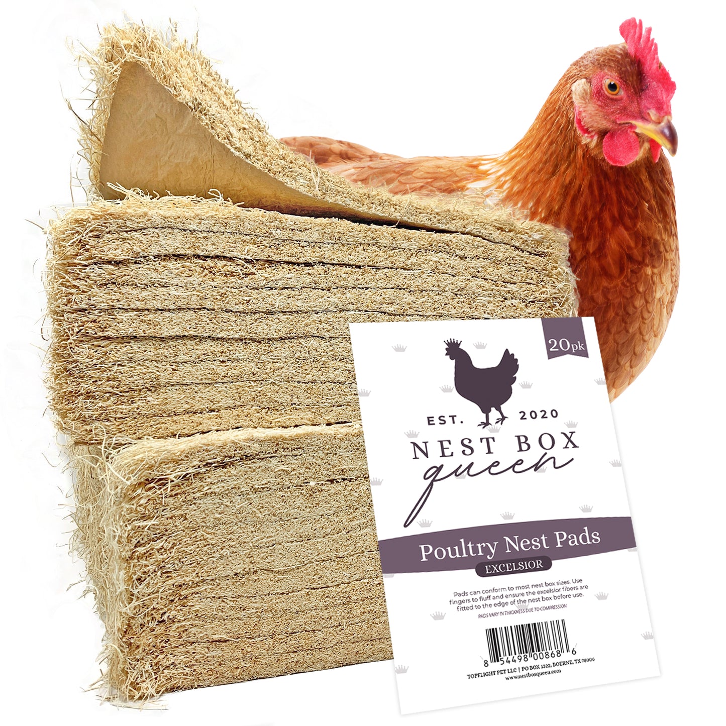 Excelsior Nest Box Pads - 20 Pack