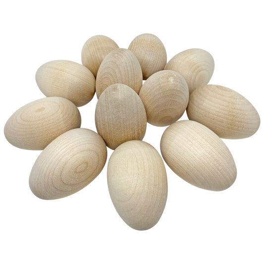 Wood Nest Eggs - Natural (12 Pack)