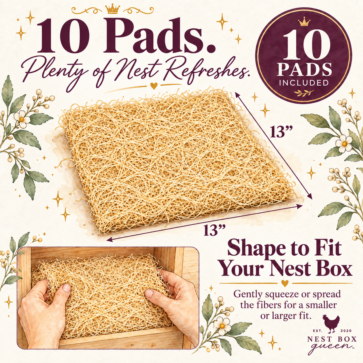Excelsior Nest Box Pads - 10 Pack