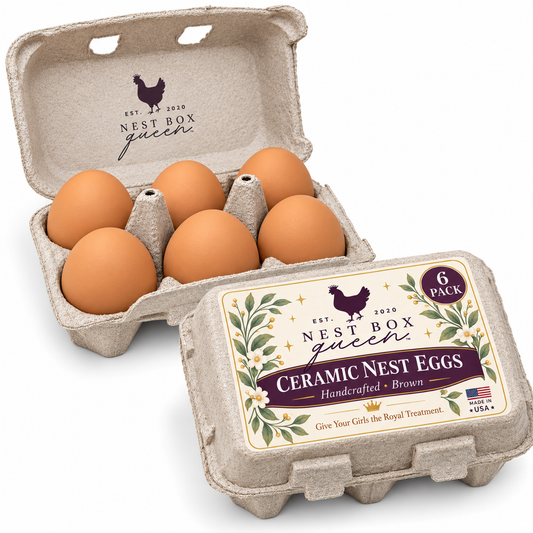 Ceramic Nest Eggs - Brown (6 Pack)