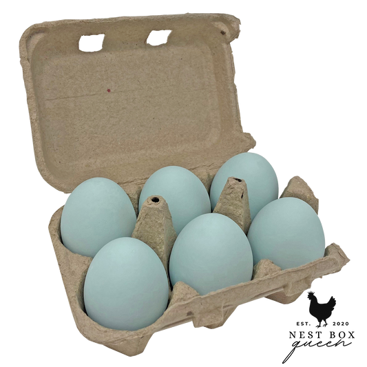 Ceramic Nest Eggs - Blue (6 Pack)