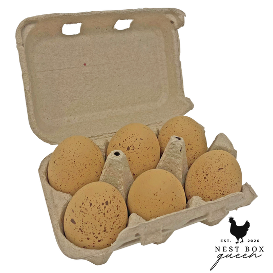 Ceramic Nest Eggs - Dark Brown Speckled (6 Pack)